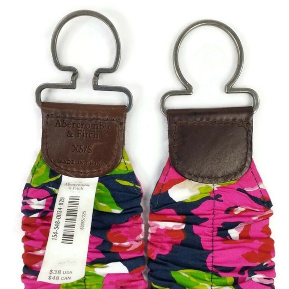 Abercrombie & Fitch Multicolor Floral Stretch Belt Womens XS/S - Picture 5 of 9